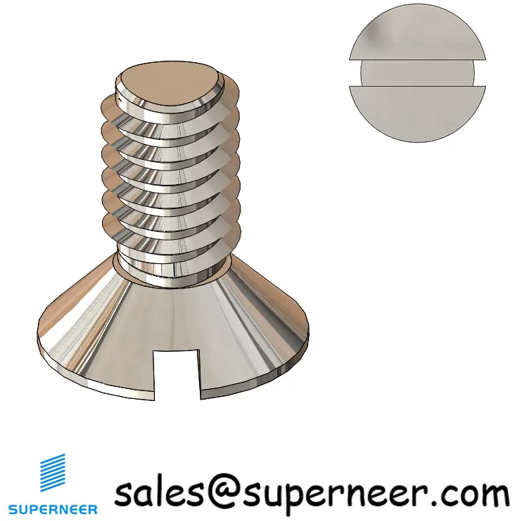 M2.5 × 5mm Flat Head Slot Thread Forming Screws for Metal SUS304 Stainless Steel Inox