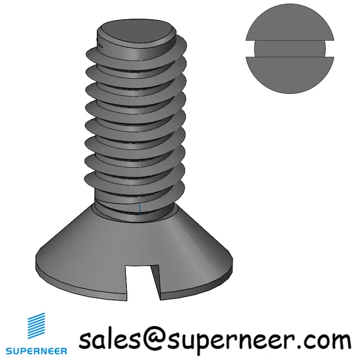 M2.5 × 6mm Flat Head Slot Thread Forming Screws for Metal Steel Black