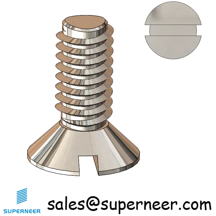 M2.5 × 6mm Flat Head Slot Thread Forming Screws for Metal SUS304 Stainless Steel Inox