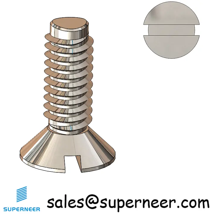 M2.5 × 7mm Flat Head Slot Thread Forming Screws for Metal SUS304 Stainless Steel Inox