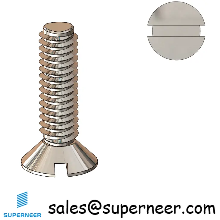 M2.5 × 9mm Flat Head Slot Thread Forming Screws for Metal SUS304 Stainless Steel Inox