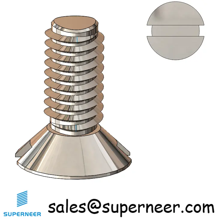 M3 × 7mm Flat Head Slot Thread Forming Screws for Metal SUS304 Stainless Steel Inox