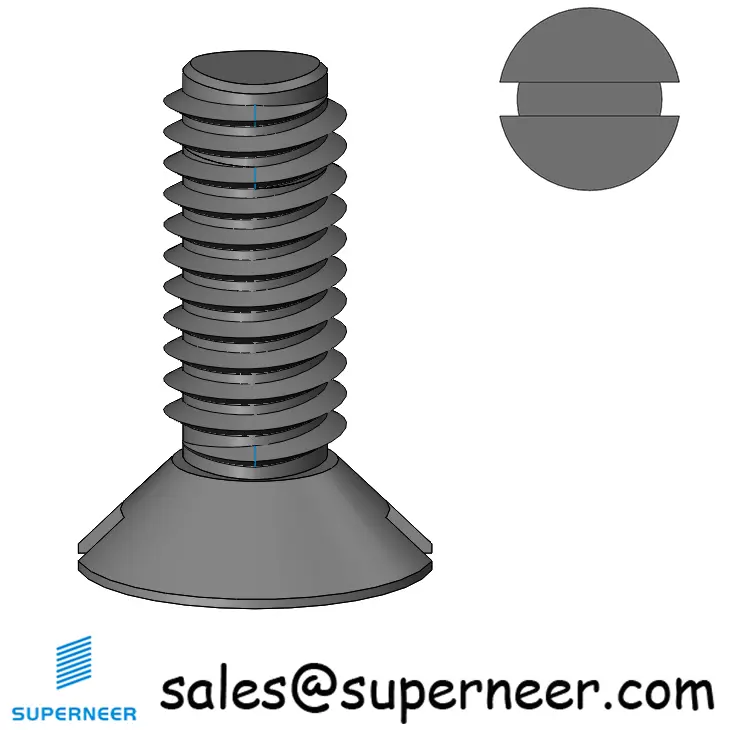 M3 × 8mm Flat Head Slot Thread Forming Screws for Metal Steel Black