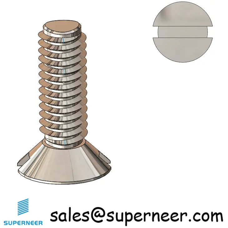 M3 × 9mm Flat Head Slot Thread Forming Screws for Metal SUS304 Stainless Steel Inox