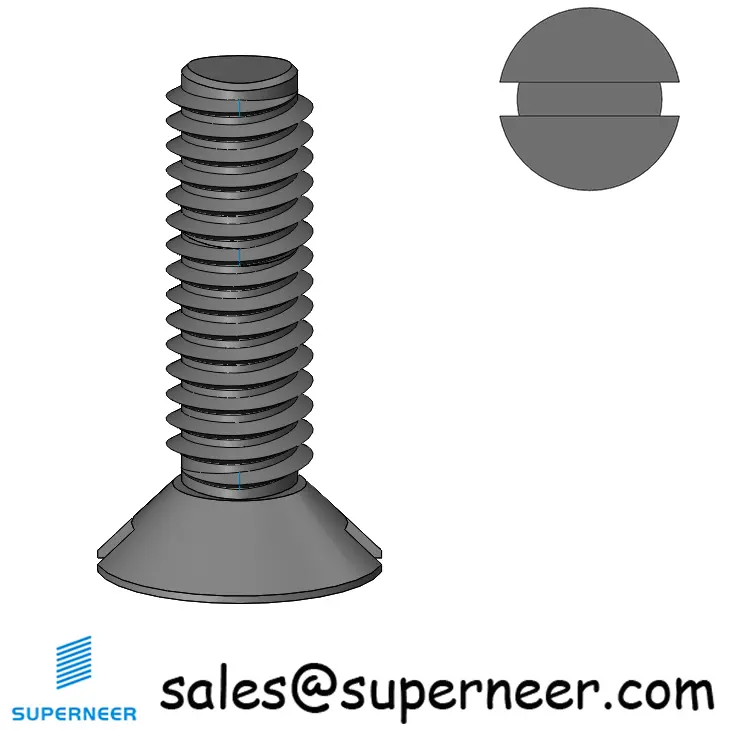 M3 × 10mm Flat Head Slot Thread Forming Screws for Metal Steel Black