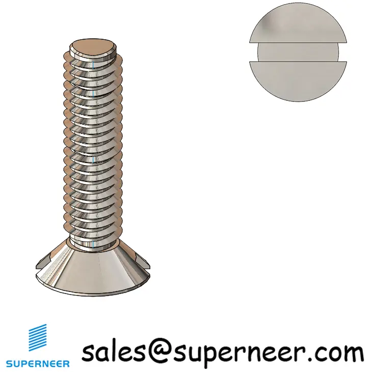 M3 × 12mm Flat Head Slot Thread Forming Screws for Metal SUS304 Stainless Steel Inox