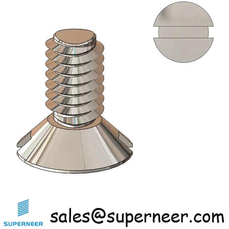 M4 × 8mm Flat Head Slot Thread Forming Screws for Metal SUS304 Stainless Steel Inox