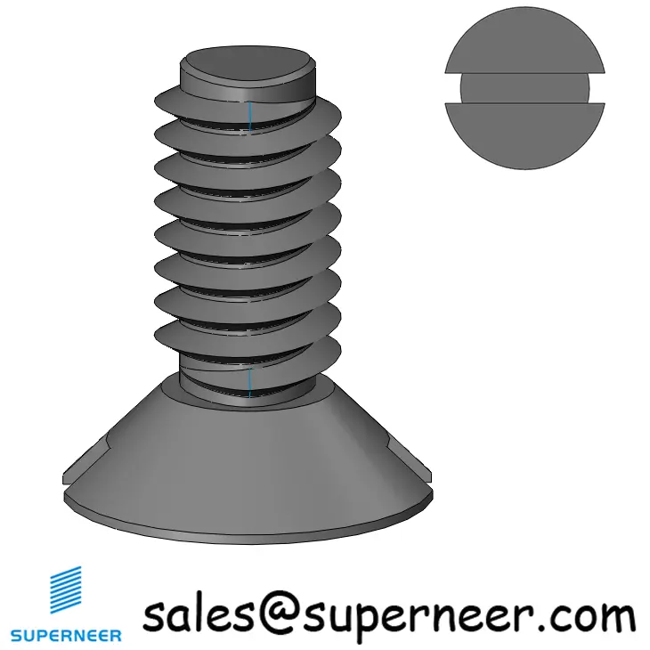 M4 × 9mm Flat Head Slot Thread Forming Screws for Metal Steel Black