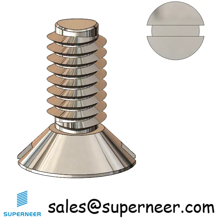 M4 × 9mm Flat Head Slot Thread Forming Screws for Metal SUS304 Stainless Steel Inox