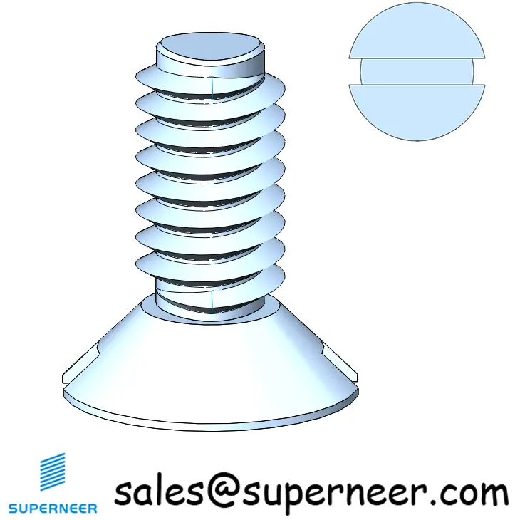 M4 × 9mm Flat Head Slot Thread Forming Screws for Metal Steel Blue Zinc Plated