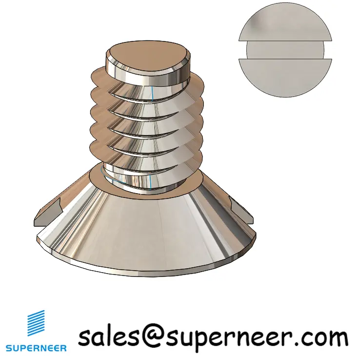 M5 × 8mm Flat Head Slot Thread Forming Screws for Metal SUS304 Stainless Steel Inox