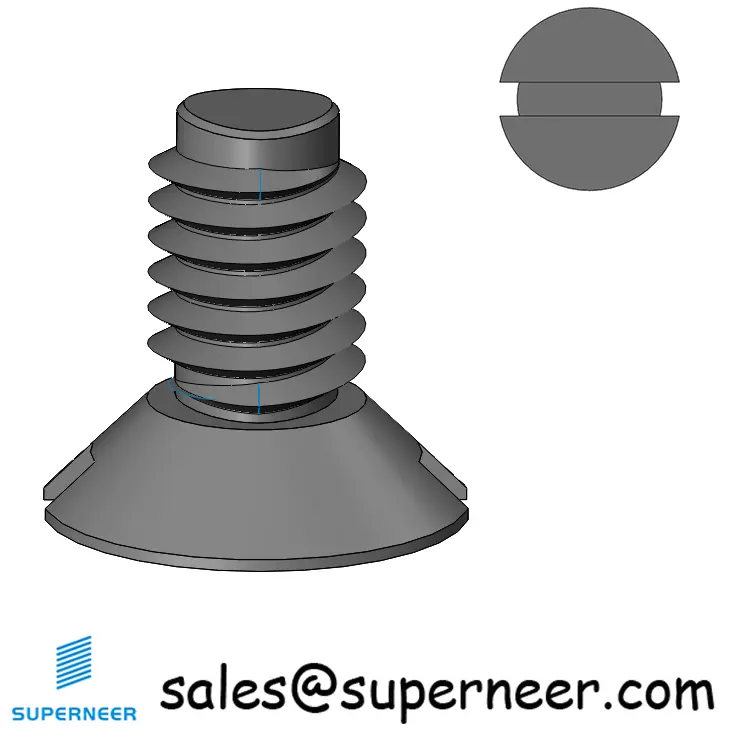 M5 × 9mm Flat Head Slot Thread Forming Screws for Metal Steel Black