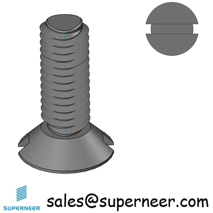 M5 × 14mm Flat Head Slot Thread Forming Screws for Metal Steel Black