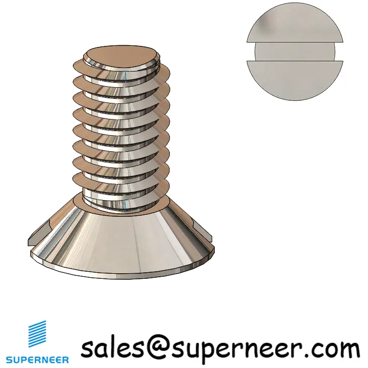 M6 × 12mm Flat Head Slot Thread Forming Screws for Metal SUS304 Stainless Steel Inox