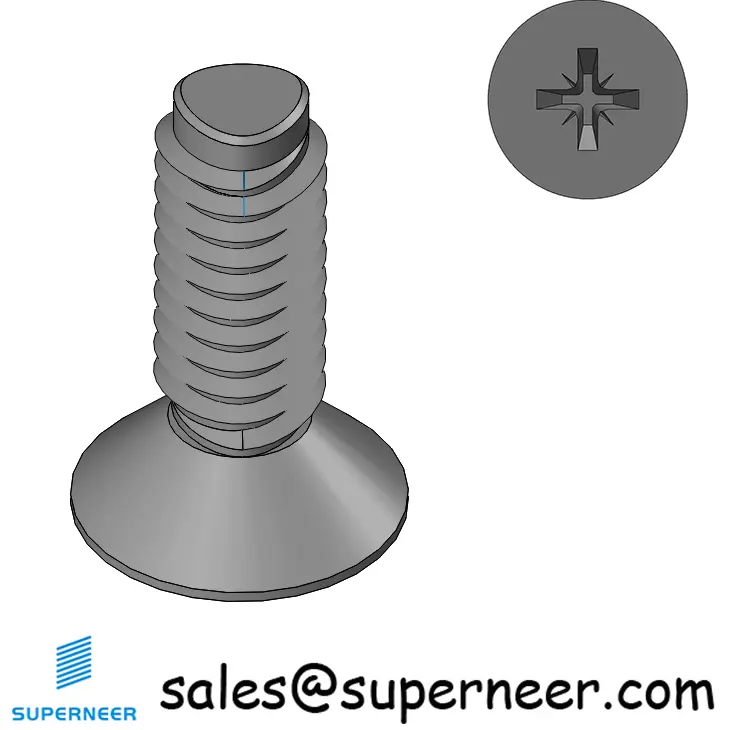 M2.5 × 7mm Flat Head Pozi Thread Forming Screws for Metal Steel Black