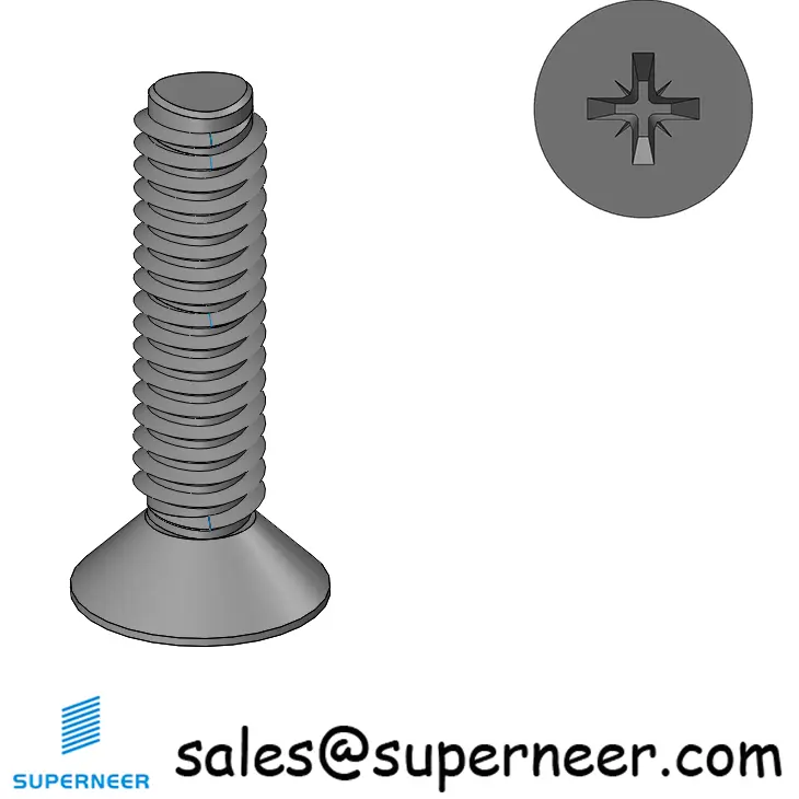 M2.5 × 10mm Flat Head Pozi Thread Forming Screws for Metal Steel Black