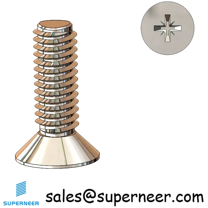 M3 × 9mm Flat Head Pozi Thread Forming Screws for Metal SUS304 Stainless Steel Inox