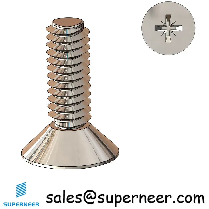 M4 × 12mm Flat Head Pozi Thread Forming Screws for Metal SUS304 Stainless Steel Inox