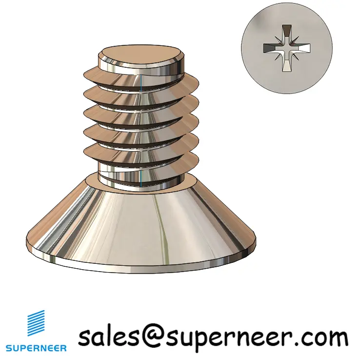 M5 × 8mm Flat Head Pozi Thread Forming Screws for Metal SUS304 Stainless Steel Inox