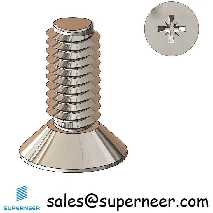 M5 × 12mm Flat Head Pozi Thread Forming Screws for Metal SUS304 Stainless Steel Inox