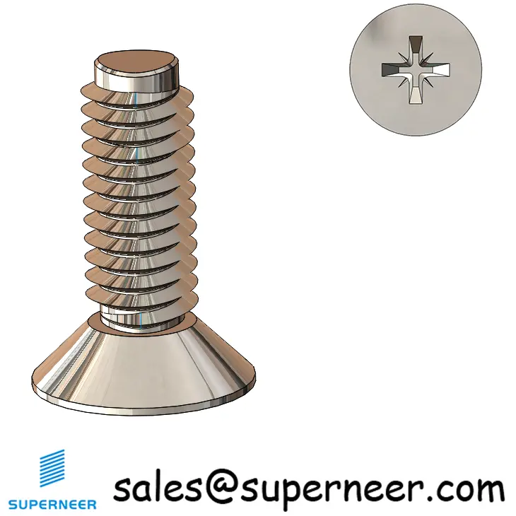 M5 × 14mm Flat Head Pozi Thread Forming Screws for Metal SUS304 Stainless Steel Inox