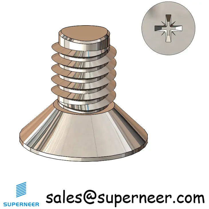 M6 × 10mm Flat Head Pozi Thread Forming Screws for Metal SUS304 Stainless Steel Inox