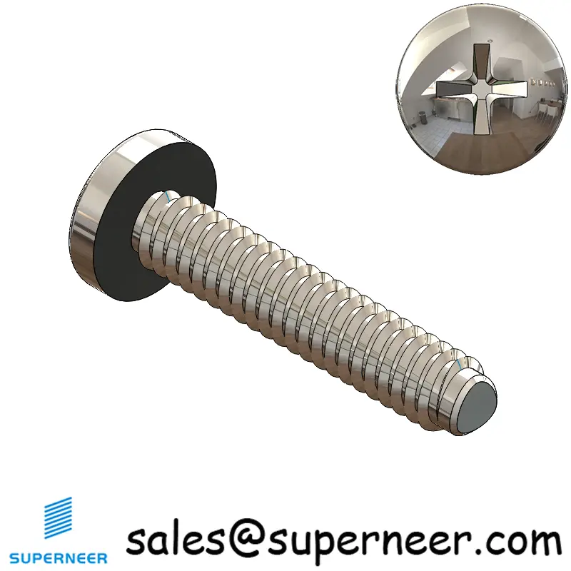 2-56 × 7/16 Pan Head Phillips Square Thread Forming  Screws for Metal  SUS304 Stainless Steel Inox