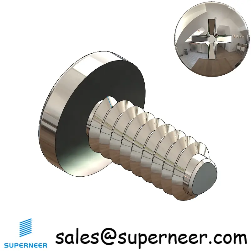 6-32 × 5/16 Pan Head Phillips Square Thread Forming  Screws for Metal  SUS304 Stainless Steel Inox