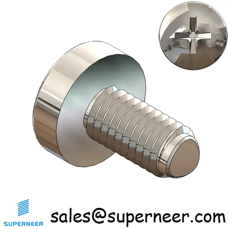 M3 × 6mm Pan Head Phillips-Square Thread Forming Screws for Metal SUS304 Stainless Steel Inox