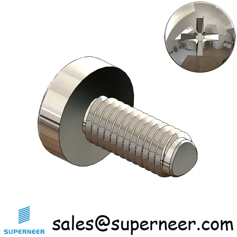M3 × 7mm Pan Head Phillips-Square Thread Forming Screws for Metal SUS304 Stainless Steel Inox