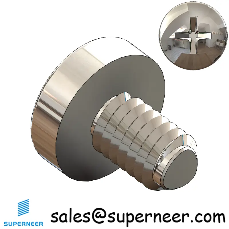 M4 × 6mm Pan Head Phillips-Square Thread Forming Screws for Metal SUS304 Stainless Steel Inox