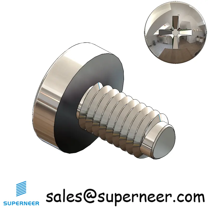 M5 × 9mm Pan Head Phillips-Square Thread Forming Screws for Metal SUS304 Stainless Steel Inox