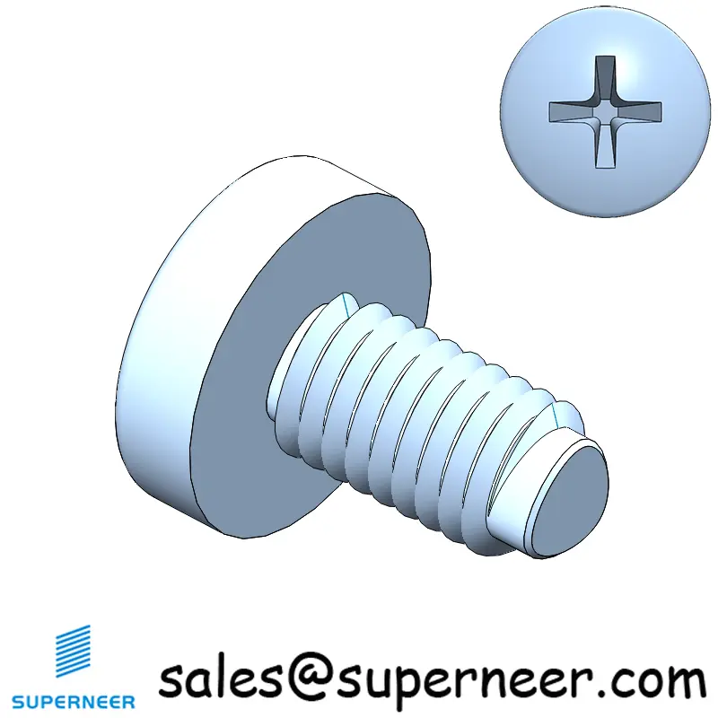 M5 × 9mm Pan Head Phillips-Square Thread Forming Screws for Metal Steel Blue Zinc Plated