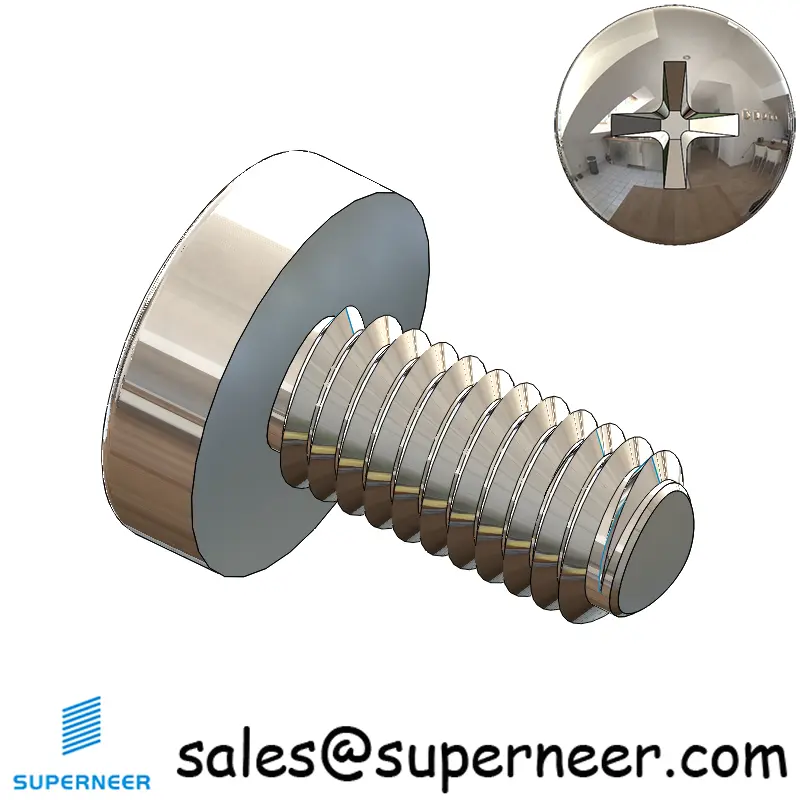M5 × 10mm Pan Head Phillips-Square Thread Forming Screws for Metal SUS304 Stainless Steel Inox