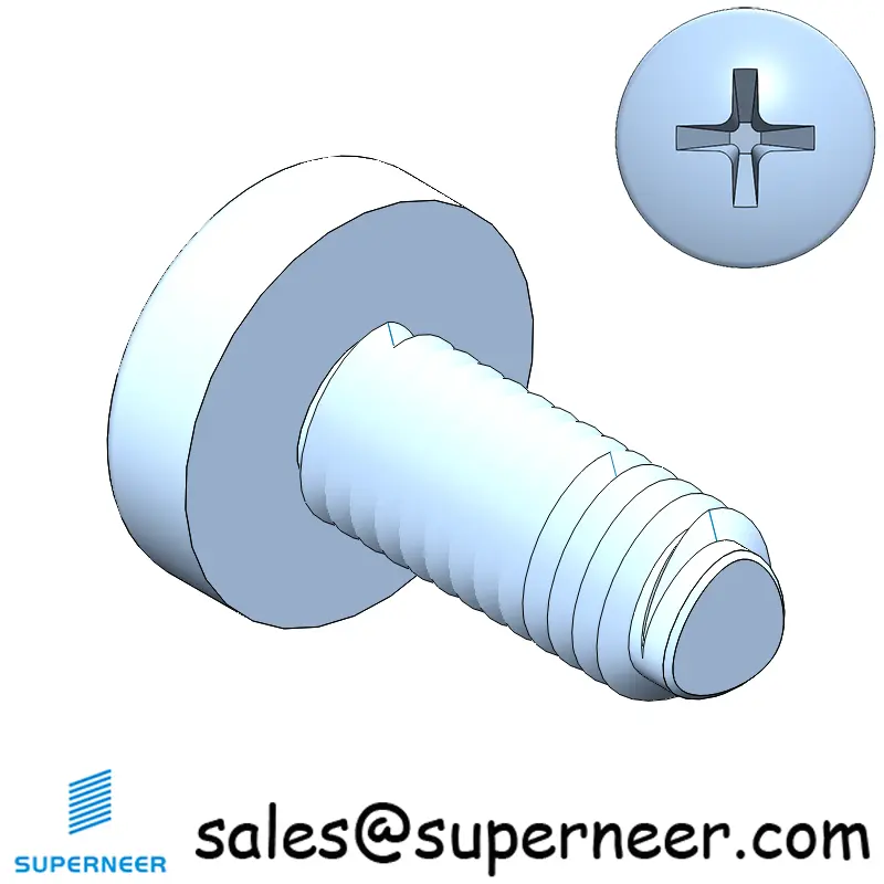 M5 × 12mm Pan Head Phillips-Square Thread Forming Screws for Metal Steel Blue Zinc Plated