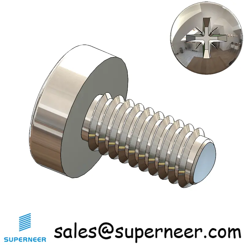 M2.5 × 5mm Pan Head Pozi Thread Forming Screws for Metal SUS304 Stainless Steel Inox