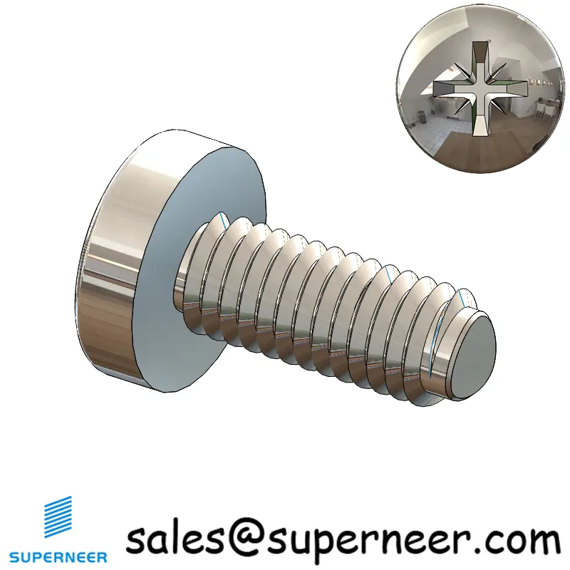 M5 × 12mm Pan Head Pozi Thread Forming Screws for Metal SUS304 Stainless Steel Inox