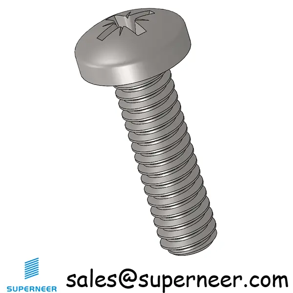 2-56 x 5/16" Pan Head Pozi Machine Screw SUS304 Stainless Steel Inox ANSI/ASME B18.6.3