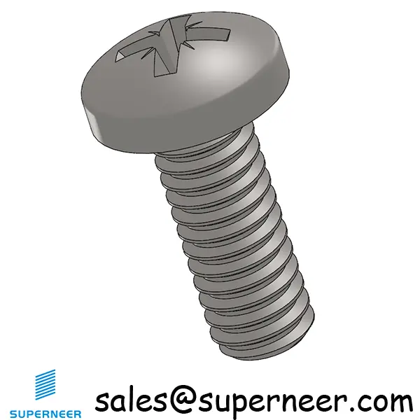 8-32 x 7/16" Pan Head Pozi Machine Screw SUS304 Stainless Steel Inox ANSI/ASME B18.6.3