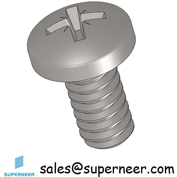 10-32 x 3/8" Pan Head Pozi Machine Screw SUS304 Stainless Steel Inox ANSI/ASME B18.6.3