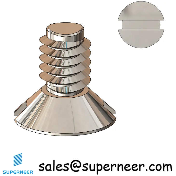 M4 × 7mm Flat Head Slot Thread Forming Screws for Metal SUS304 Stainless Steel Inox