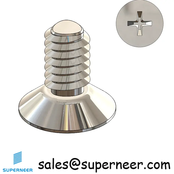 8-32 × 5/16 Flat Head Phillips Thread Forming  Screws for Metal  SUS304 Stainless Steel Inox