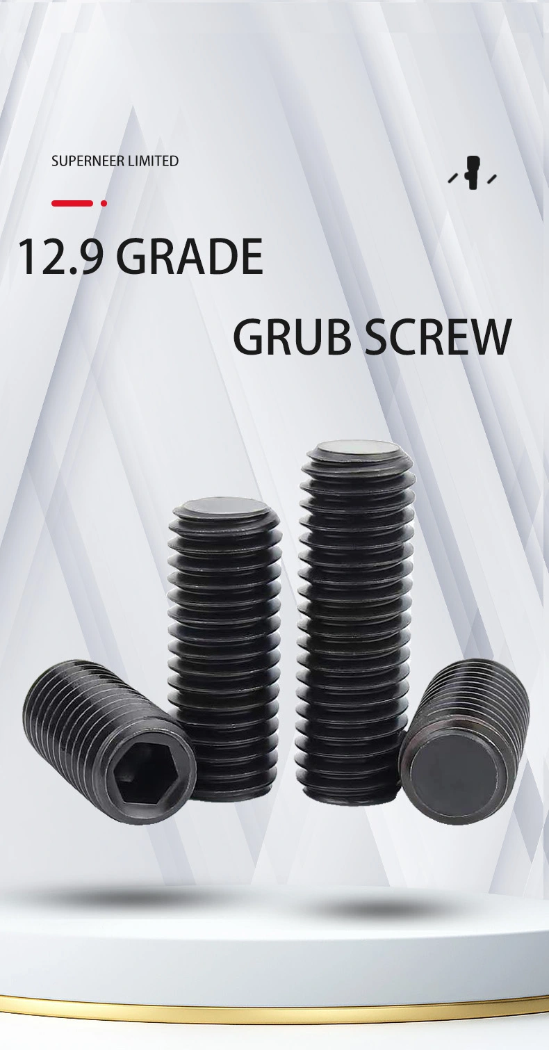 0 x 3/16" Flat Socket Set Screws Steel Black