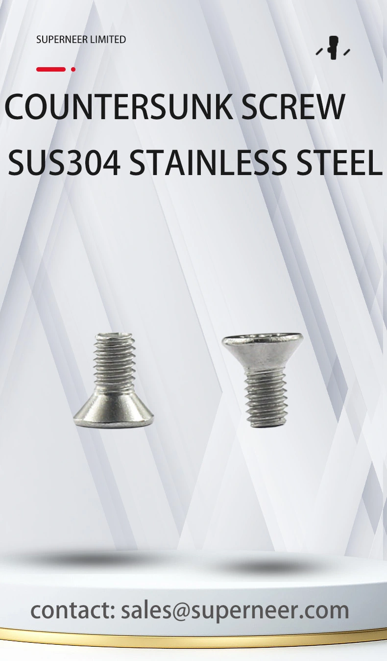 #2-56 x 7/16" Flat Head 82° Torx Machine Screw SUS304 Stainless Steel