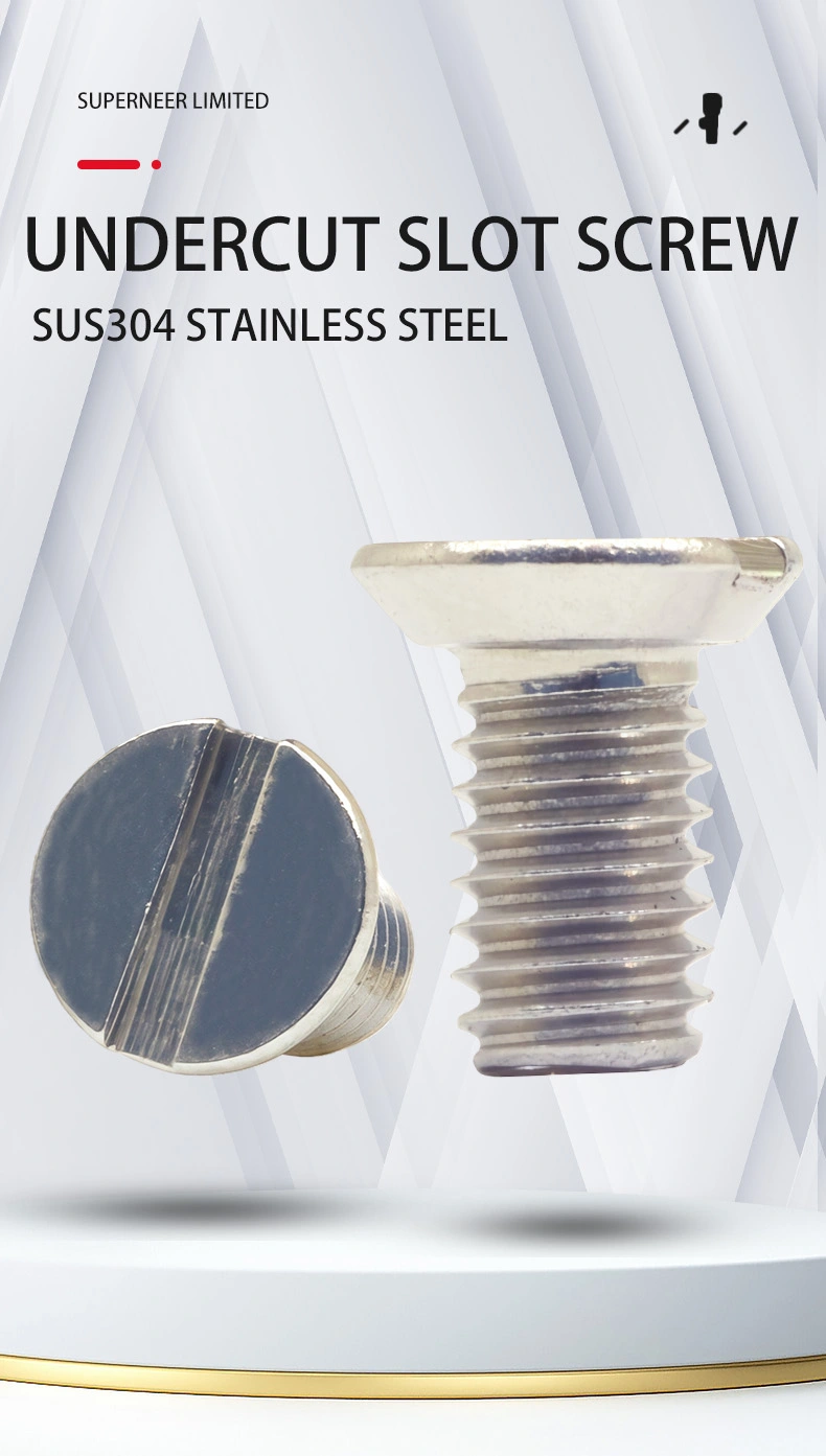 M3 x 6 mm  Flat Head Undercut Slotted Machine Screw SUS304 Stainless Steel Inox