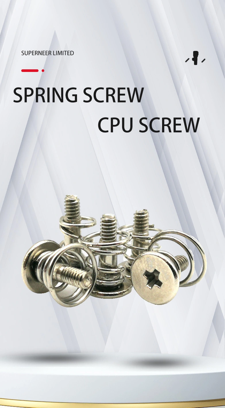 M2.5 x 10mm Flat Phillips Spring Screw Steel Nickel Plated