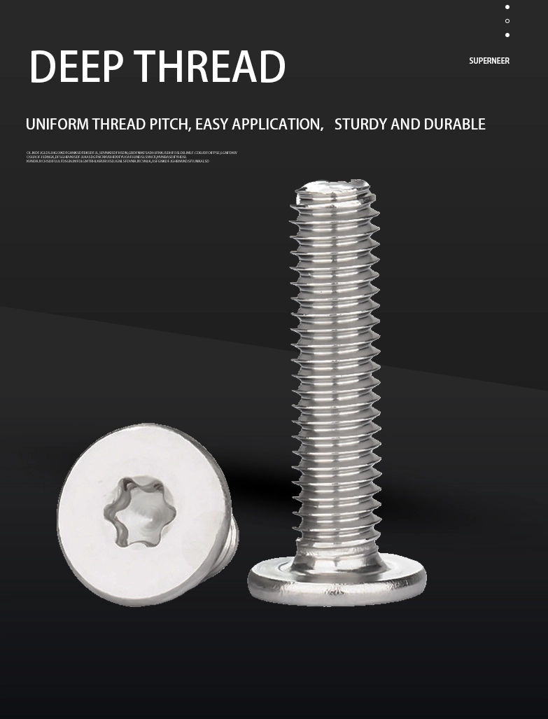 M4 x 14mm Torx Flat Head Machine Screw Carbon Steel Nickel Plated