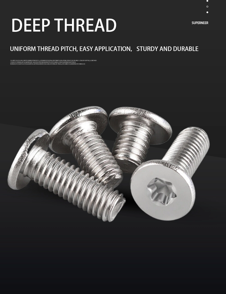 M2 x 2.5mm Flat Head Torx Machine Screw SUS304 Stainless Steel