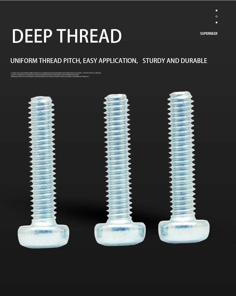 M2.5 x 12 mm Pan Head Torx Machine Screw Steel Blue Zinc Plated ISO 14583