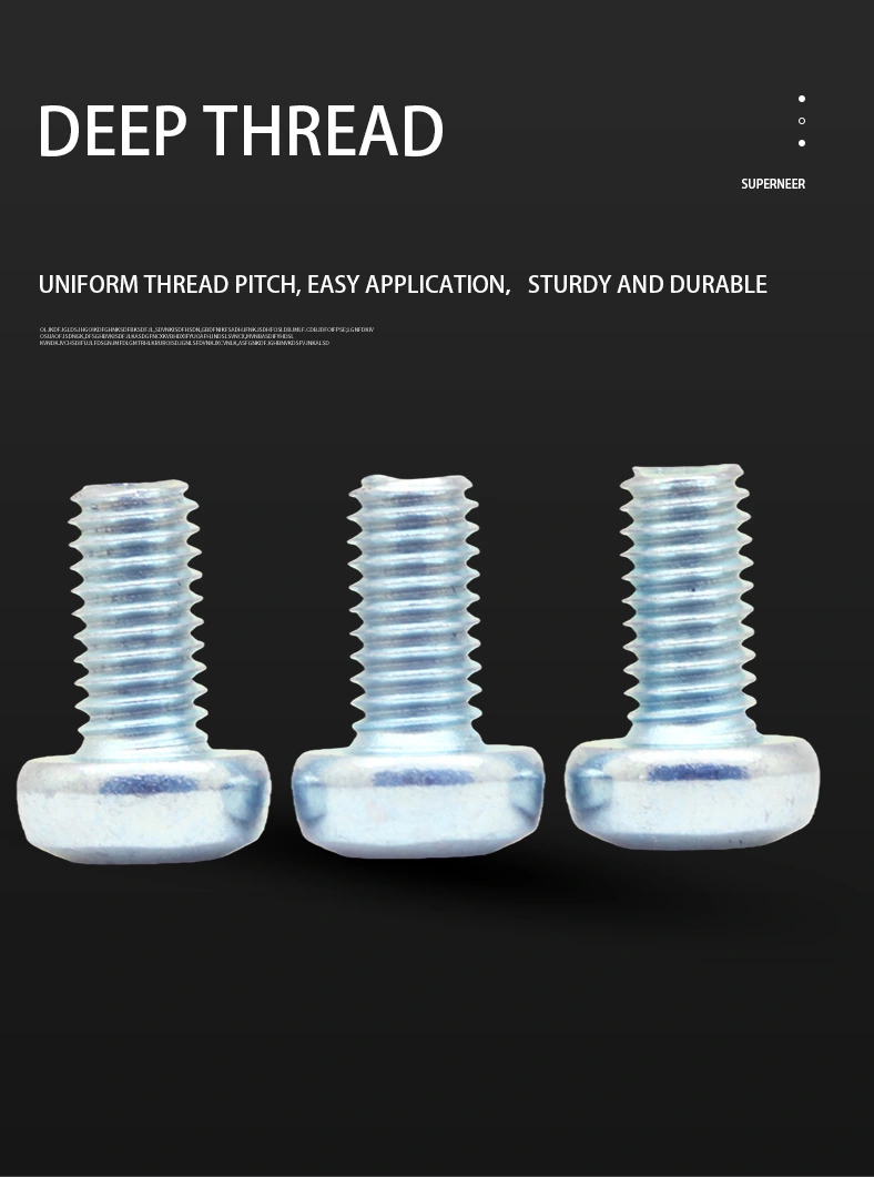 M3 x 6 mm Pan Head Torx Machine Screw Steel Blue Zinc Plated ISO 14583